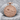 Crescent Moon Wave Medallion Pendant in rose gold vermeil, front view on stone