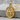 Saint Hubert Medal Pendant, gold vermeil, product photo on stone with chain