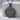 Saint Benedict Medal Pendant, black rhodium, front view on stone