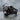 Charging Bull Ring, black rhodium, product photo on stone