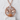 Baby Bat Pendant, rose gold, front view on display pedestal