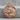 Fox Medallion Pendant, rose gold, product photo on stone base