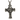Solid 925 sterling silver INRI cross pendant with detailed Jesus Christ face relief on white background