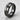 Lightning crack ring, black rhodium, angled perspective view