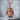 Gothic Sugar Skull Pendant, rose gold, front product view