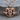 Curved Horn Ram Skull Pendant, rose gold, front view