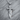 Celtic Dagger Cross Pendant, polished silver, front product view