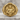 Archangel Uriel Ring, gold vermeil, front view on stone surface