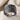 Royal Flush Hearts Signet Ring, black rhodium, front view on fabric
