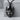 Guy Fawkes Mask Pendant, black rhodium, front view