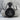 Orthodox Icon Pendant, black rhodium, front product view displayed on a stone