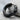 Chiseled Hoop Earring, black rhodium, angled view on stone