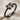Fascinus Stacking Ring, black rhodium, angled view on fabric