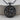 Sagittarius Zodiac Medallion Pendant, black rhodium, front view on wood base