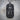 Cossack Warrior Dog Tag Pendant, black rhodium, front view on wood