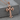 Byzantine Cross Pendant, rose gold, front view on stone pedestal