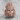 Indian Chief Portrait Ring, rose gold plated silver, front view on wood