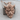 Japanese Oni Demon Mask Pendant, rose gold plated, front product photo