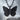 Open Wing Butterfly Pendant, black rhodium, product photo on stone