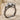 Three Stone Engagement Ring, black rhodium, front view