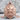 Eagle Face Pendant, rose gold, front product view on stone