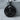 Skull Guns Pendant, black rhodium, product photo on stone display