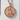 Medieval Knight Coin Pendant, rose gold plated, front product photo