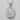 Lourdes Grotto Medal Pendant, polished silver
