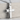 Square Edge Cross Pendant, polished silver, angled product photo