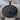 Evil Eye Lapis Rays Pendant, black rhodium plated, front product view