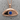 Evil Eye Sapphire Arc Pendant, rose gold plated product photo