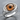 Evil Eye Honey Gaze Ring, polished silver, front view on white