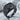 Lucky 13 Horseshoe Ring, black rhodium, angled studio product photo