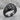 Lucky 13 Fluted Ring, black rhodium plated finish product photo