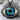 Evil Eye Open Gallery Pendant, black rhodium, front product view