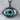 Evil Eye Aurora Halo Pendant, black rhodium, product photo