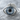 Evil Eye Bare Gaze Pendant, polished silver, front view