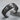 Sabr Leaf Relief Bracelet, black rhodium, angled studio photo