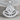 Past Master Quadrant Fan Pendant in polished silver, front view