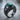 Malachite Fenrir Ring, black rhodium plated, angled view
