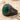 Taurus Malachite Bull Ring, black rhodium plated, angled side view