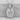 Santa Muerte Globe Figure Pendant, polished silver finish, front studio view
