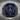 Khanda Blue Enamel Signet Ring in black rhodium plated finish