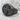 Faravahar Garnet Relief Ring, black rhodium plated, angled view