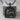 Corgi Garden Gate Pendant, black rhodium plated, front product view