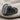 Grey Agate Lancet Ring in black rhodium plated finish