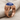 Lapis Raptor Shoulder Ring, rose gold plated, front view