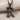 Bone Letter Pendant, black rhodium, front product view