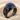 Lapis Clasped Hands Ring, black rhodium plated, product photo