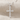 Twisted Rope Cross Pendant in polished silver, front product view